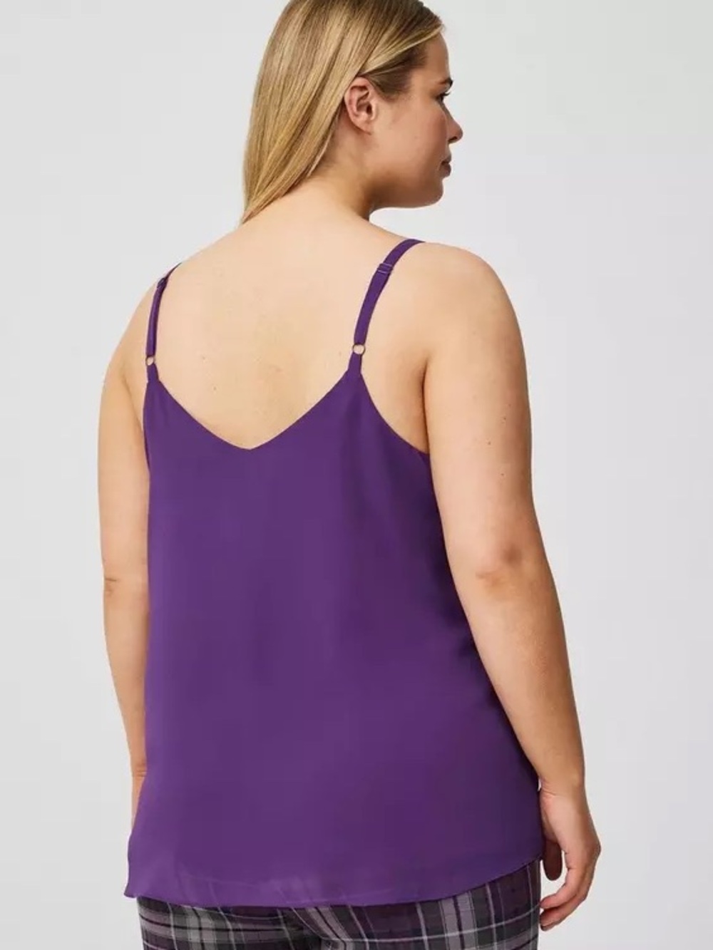 Torrid Purple Sophie Chiffon Swing Cami Size 1 - Picture 10 of 12